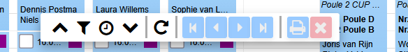 Menüleiste am unteren Rand des Spielplans