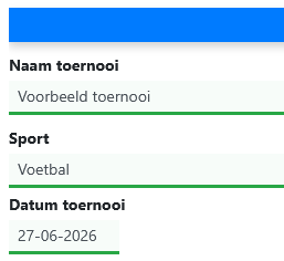 Stap 1: Toernooi aanmaken
